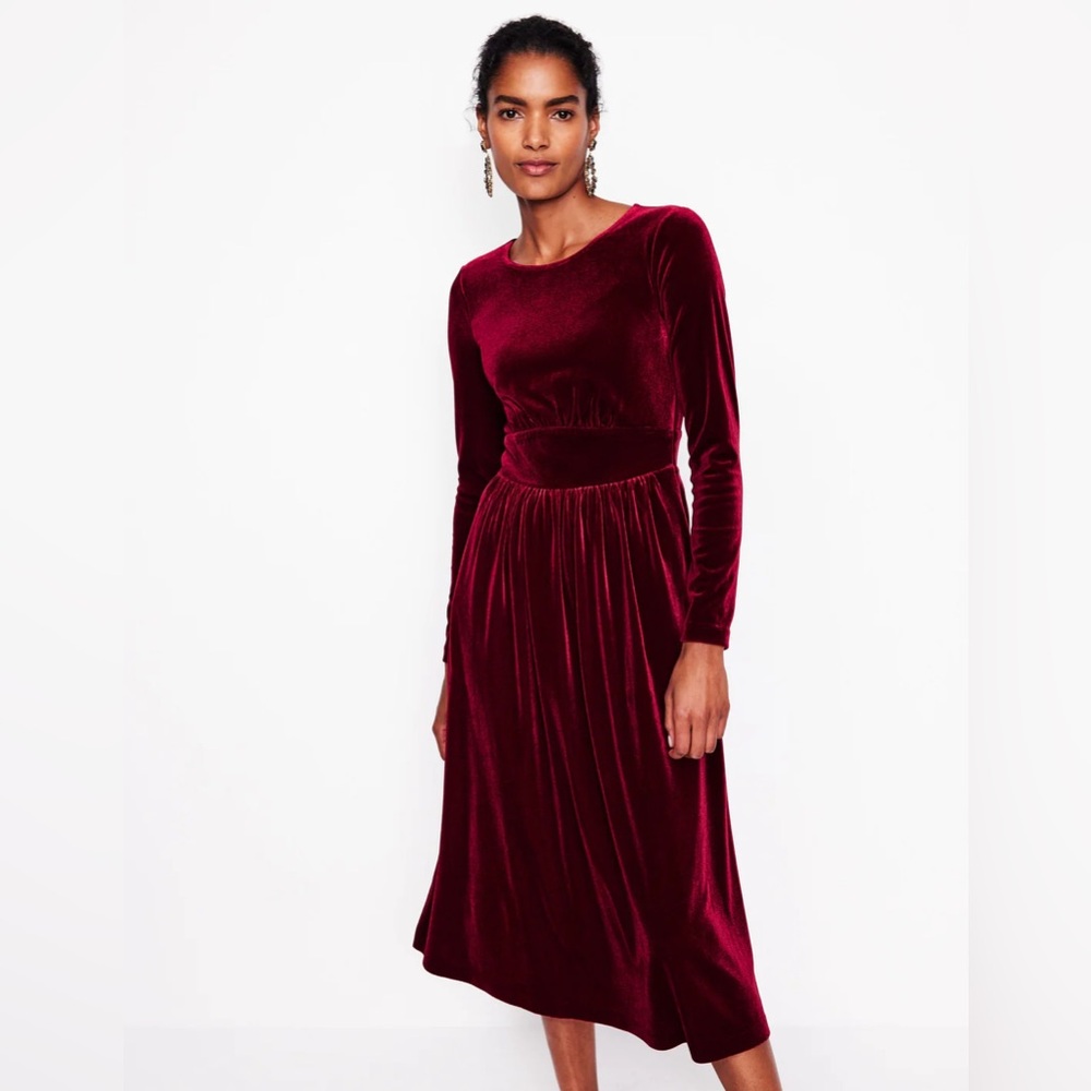 NEW | Boden | Thea Velvet Midi Dress